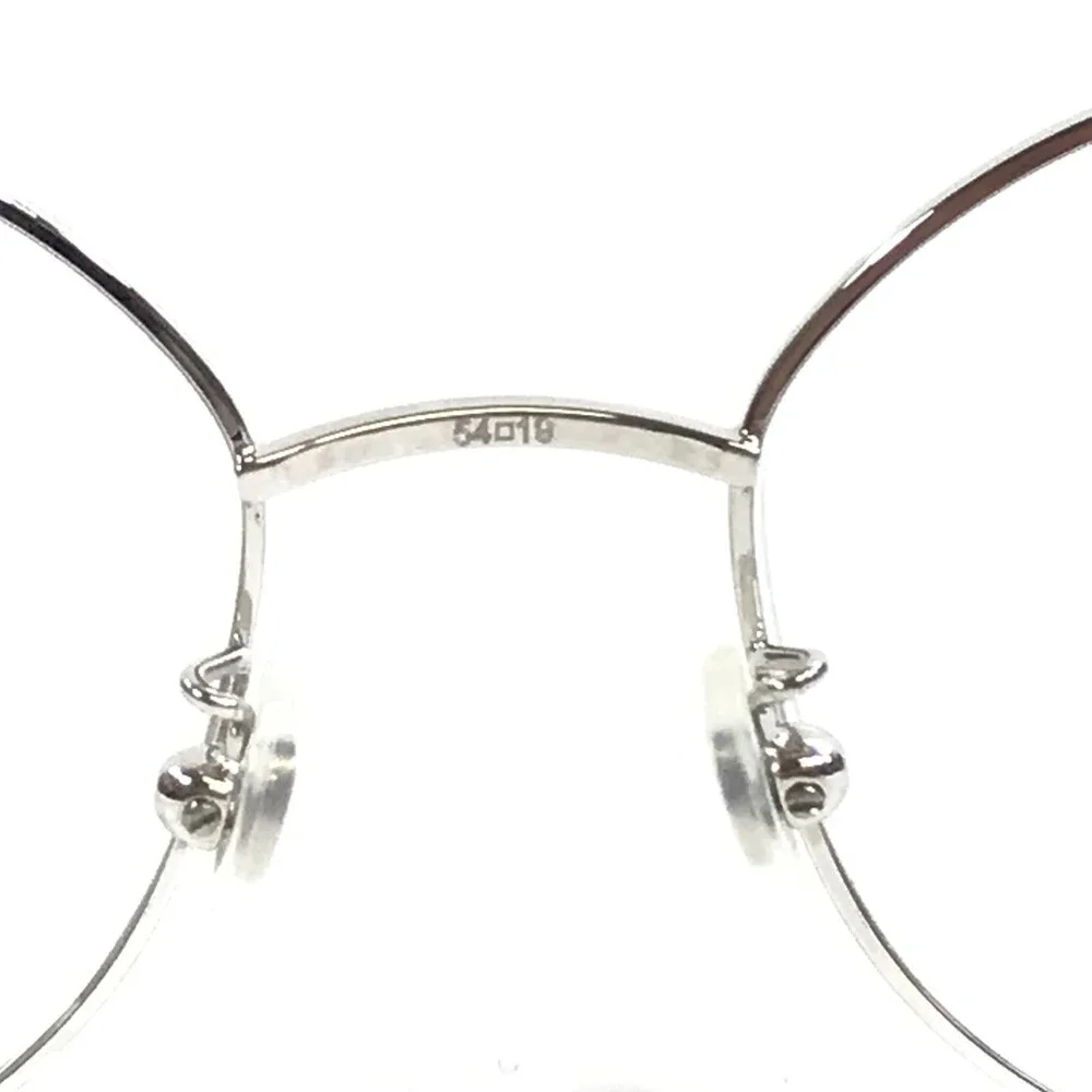 Cartier Eyeglasses Frames CT0234O 002 Shiny Silver Cat Eye Wire Rim 54-19-135